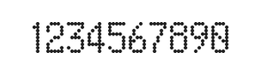 5×9数字点阵字体 ddN59AA0771