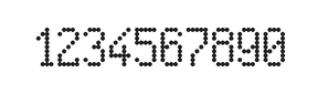 5×9数字点阵字体 ddN59AA0777