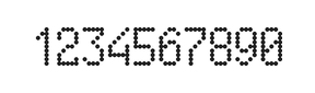 5×9数字点阵字体 ddN59AA0779