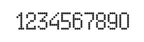 5×9数字点阵字体 ddN59AA0782