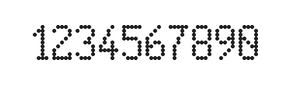 5×9数字点阵字体 ddN59AA0783