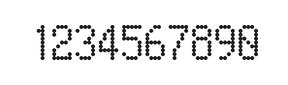 5×9数字点阵字体 ddN59AA0786