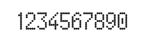 5×9数字点阵字体 ddN59AA0788