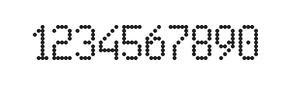 5×9数字点阵字体 ddN59AA0790