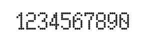 5×9数字点阵字体 ddN59AA0796