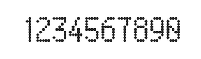 5×9数字点阵字体 ddN59AA0801