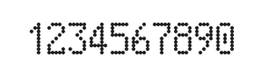 5×9数字点阵字体 ddN59AA0804