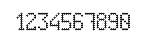 5×9数字点阵字体 ddN59AA0805