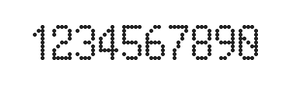 5×9数字点阵字体 ddN59AA0806