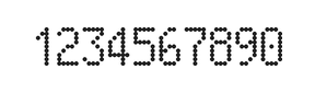 5×9数字点阵字体 ddN59AA0808