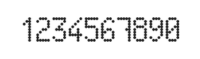 5×9数字点阵字体 ddN59AA0809