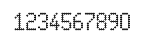 5×9数字点阵字体 ddN59AA0812