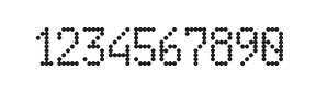 5×9数字点阵字体 ddN59AA0813