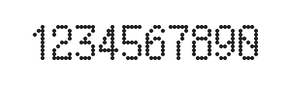 5×9数字点阵字体 ddN59AA0820
