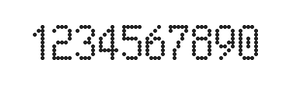 5×9数字点阵字体 ddN59AA0825