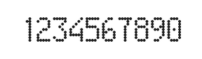 5×9数字点阵字体 ddN59AA0830