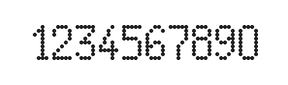 5×9数字点阵字体 ddN59AA0862