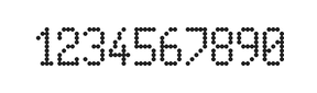 5×9数字点阵字体 ddN59AA0865