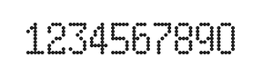 5×9数字点阵字体 ddN59AA0870