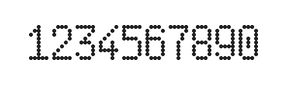 5×9数字点阵字体 ddN59AA0889