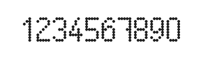 5×9数字点阵字体 ddN59AA0890