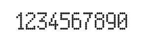 5×9数字点阵字体 ddN59AA0894