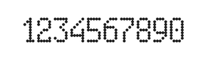 5×9数字点阵字体 ddN59AA0900
