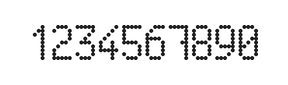 5×9数字点阵字体 ddN59AA0902