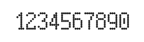 5×9数字点阵字体 ddN59AA0904