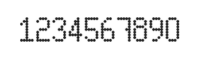 5×9数字点阵字体 ddN59AA0907