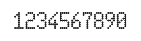 5×9数字点阵字体 ddN59AA0912