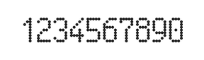 5×9数字点阵字体 ddN59AA0913