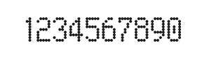 5×9数字点阵字体 ddN59AA0915