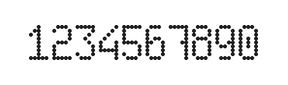 5×9数字点阵字体 ddN59AA0916