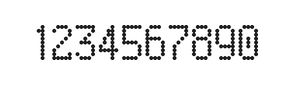 5×9数字点阵字体 ddN59AA0918