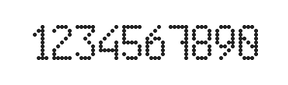 5×9数字点阵字体 ddN59AA0919