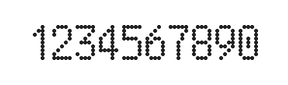 5×9数字点阵字体 ddN59AA0920