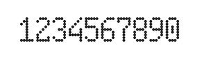 5×9数字点阵字体 ddN59AA0924