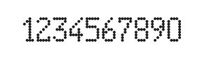 5×9数字点阵字体 ddN59AA0927