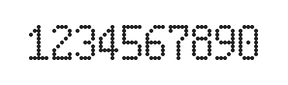 5×9数字点阵字体 ddN59AA0961
