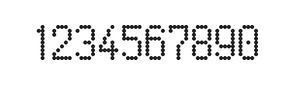 5×9数字点阵字体 ddN59AA0962