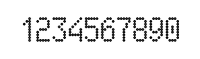 5×9数字点阵字体 ddN59AA0966