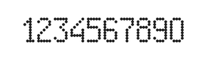 5×9数字点阵字体 ddN59AA0971