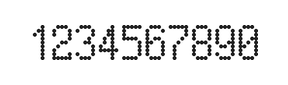 5×9数字点阵字体 ddN59AA0973