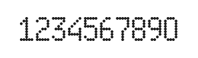 5×9数字点阵字体 ddN59AA0974