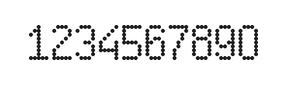 5×9数字点阵字体 ddN59AA0977