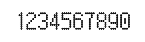 5×9数字点阵字体 ddN59AA0978