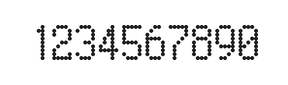 5×9数字点阵字体 ddN59AA0981