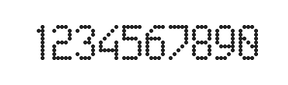 5×9数字点阵字体 ddN59AA0984
