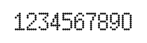 5×9数字点阵字体 ddN59AA0985